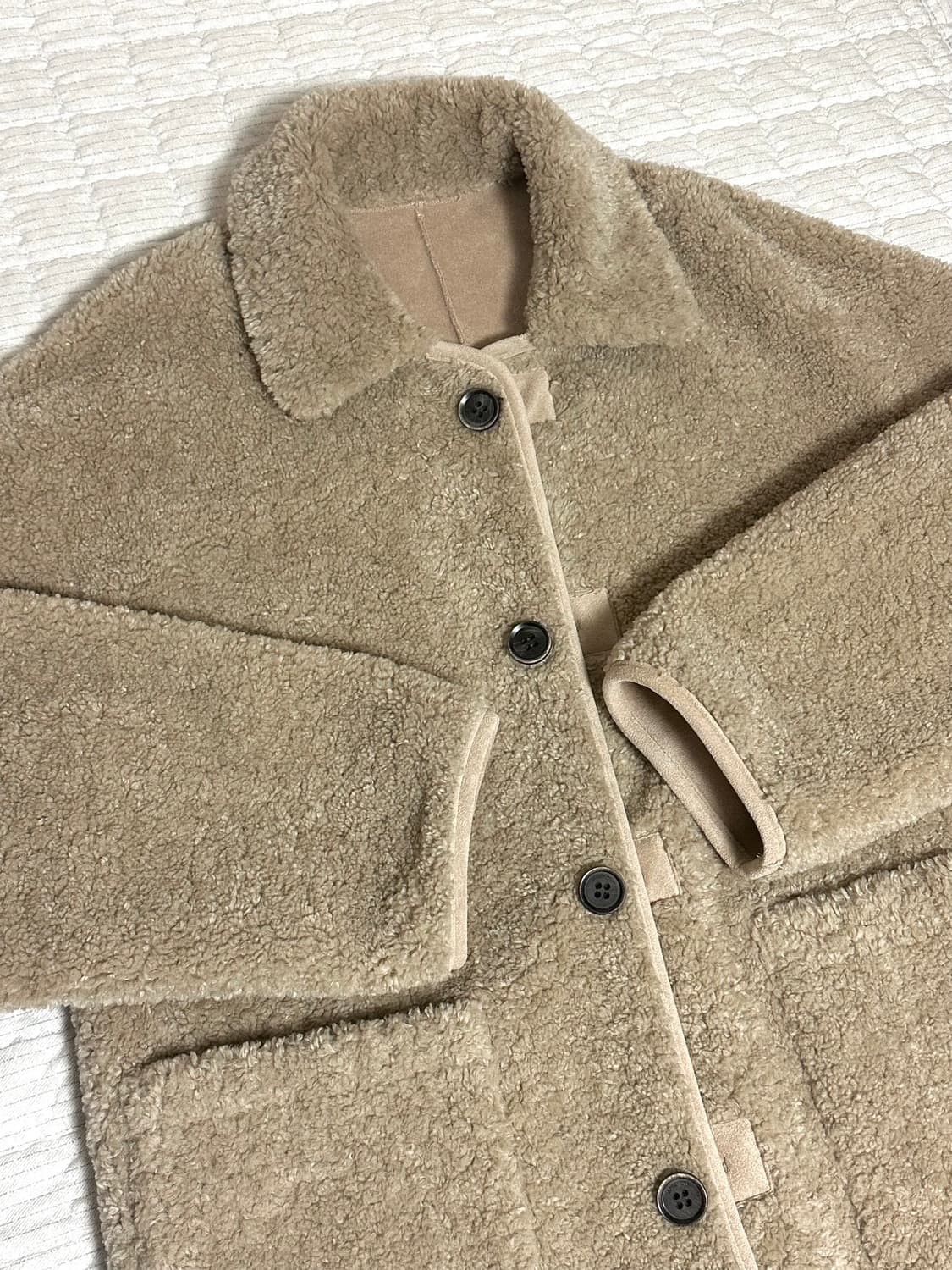 앤니즈 리버시블 시어링 자켓 베이지 m 상품이미지5