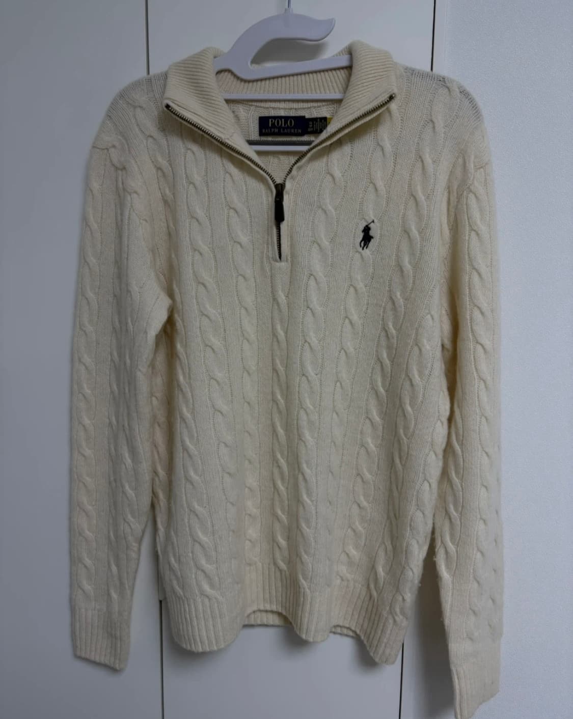 폴로 케이블 울 캐시미어 반집업 니트 상품이미지2