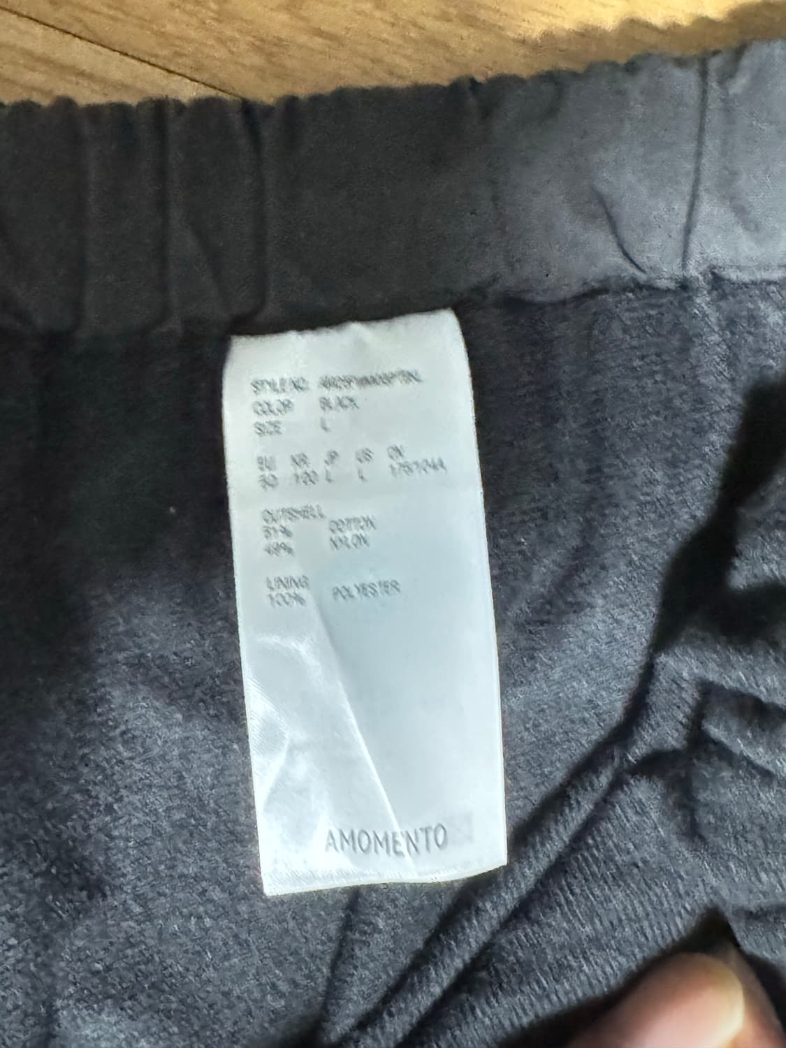 아모멘토 와이드 퍼티그 팬츠 블랙 상품이미지3