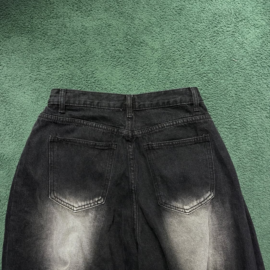 빈티지 흑청 워싱 와이드 팬츠 상품이미지5