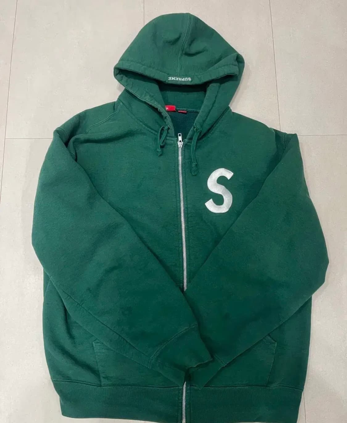 (L)슈프림23fw 후드집업 다크그린 상품이미지1
