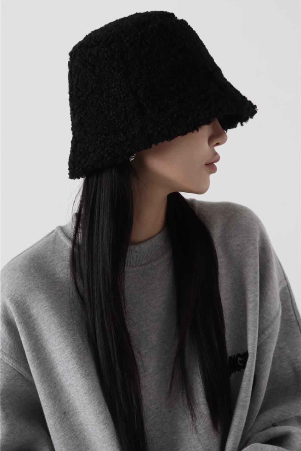 트리밍버드 부클 버킷햇 블랙 상품이미지1