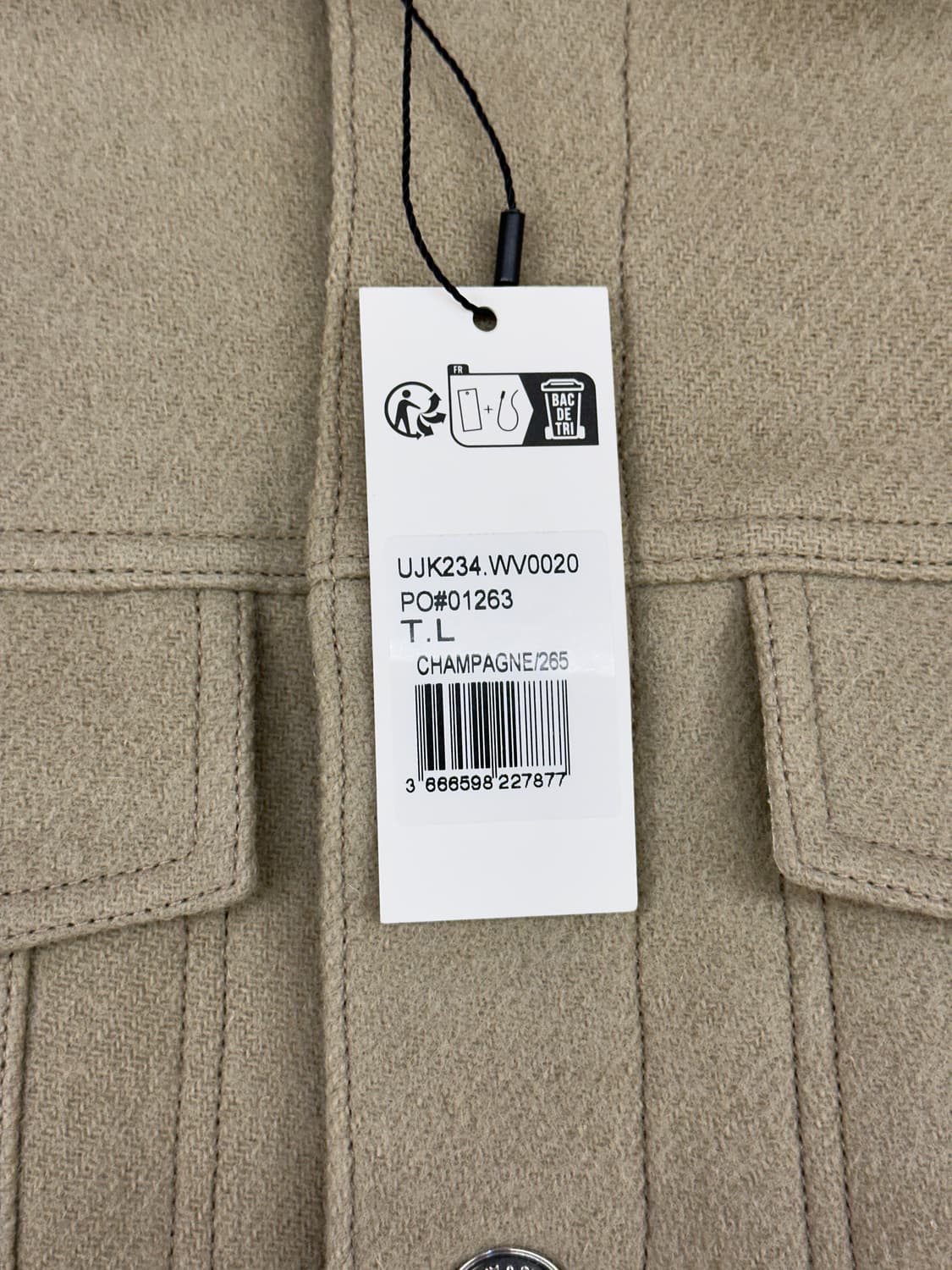 [새제품] AMI 아미 박시핏 울자켓 샴페인 상품이미지7