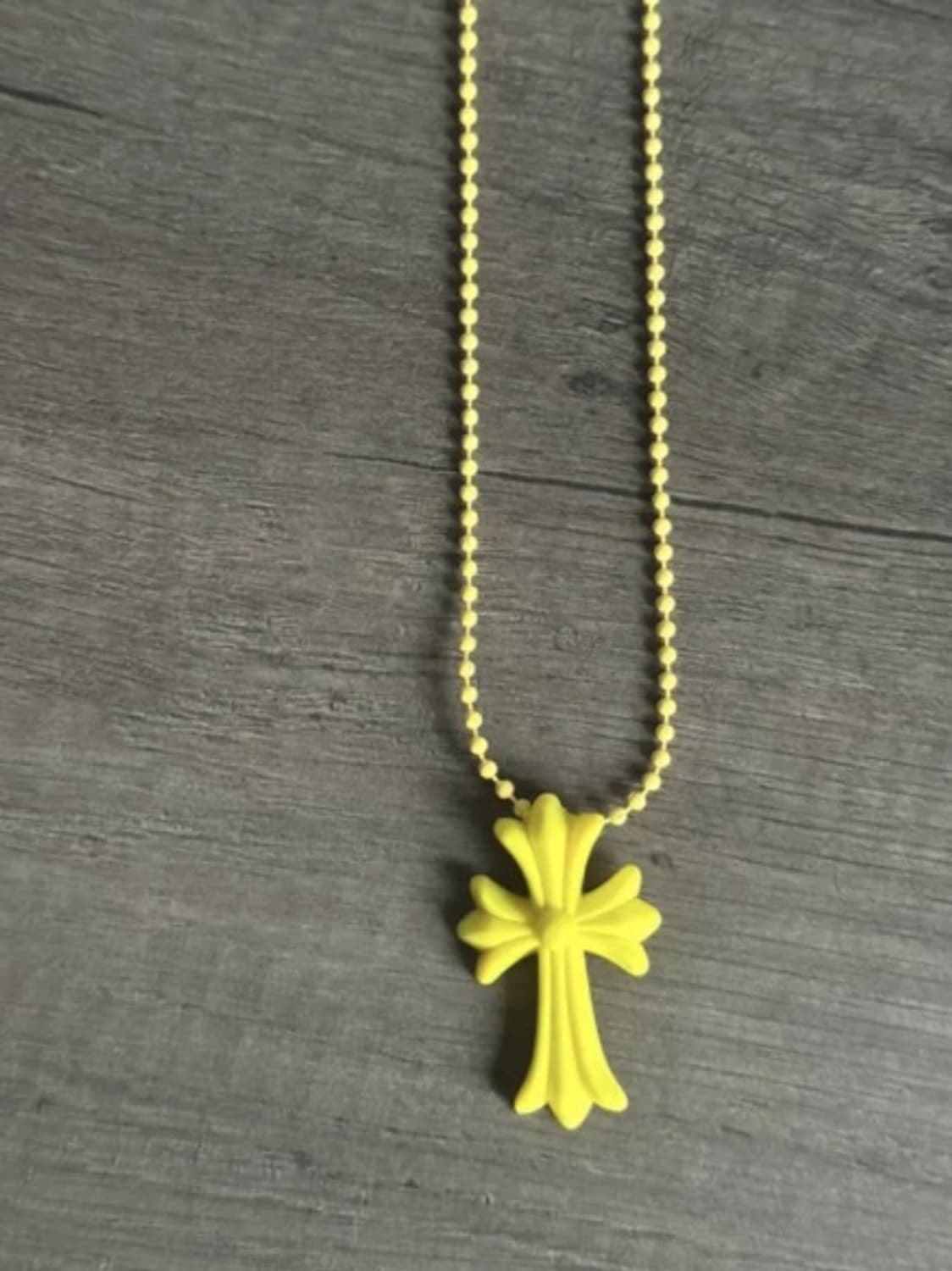 [정품특가] 크롬하츠 옐로우 크로스 펜던트 볼체인 네크리스  상품이미지1