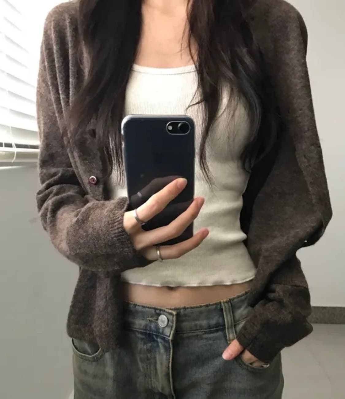 brown cardican 상품이미지1