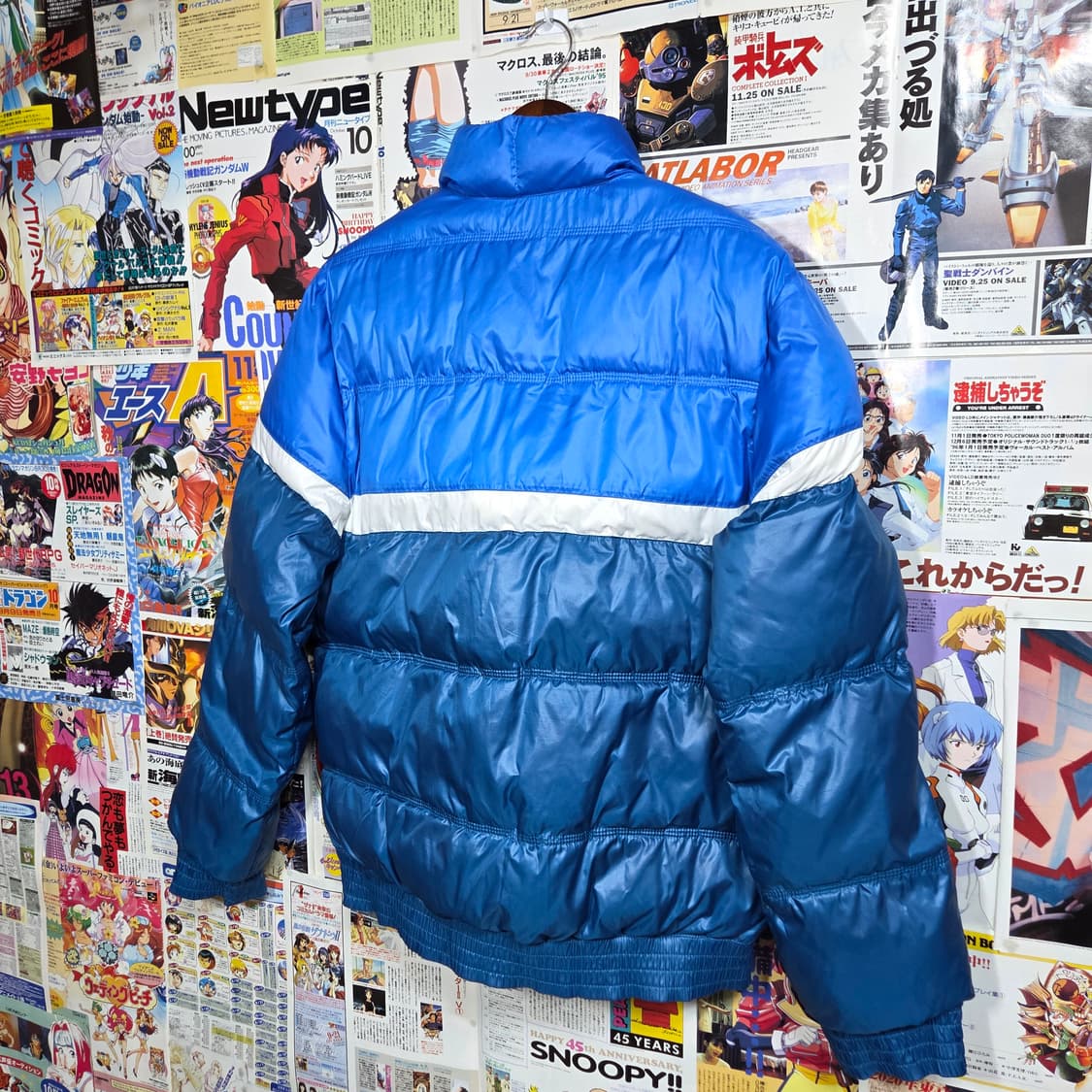 아디다스 블루 배색 유광 푸퍼 패딩 상품이미지6