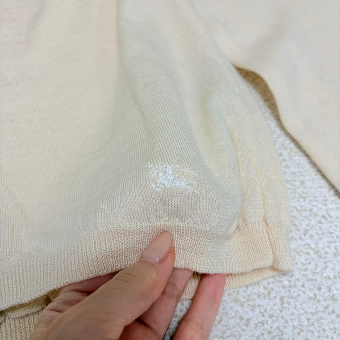 버버리 런던 울 가디건 아이보리 상품이미지4