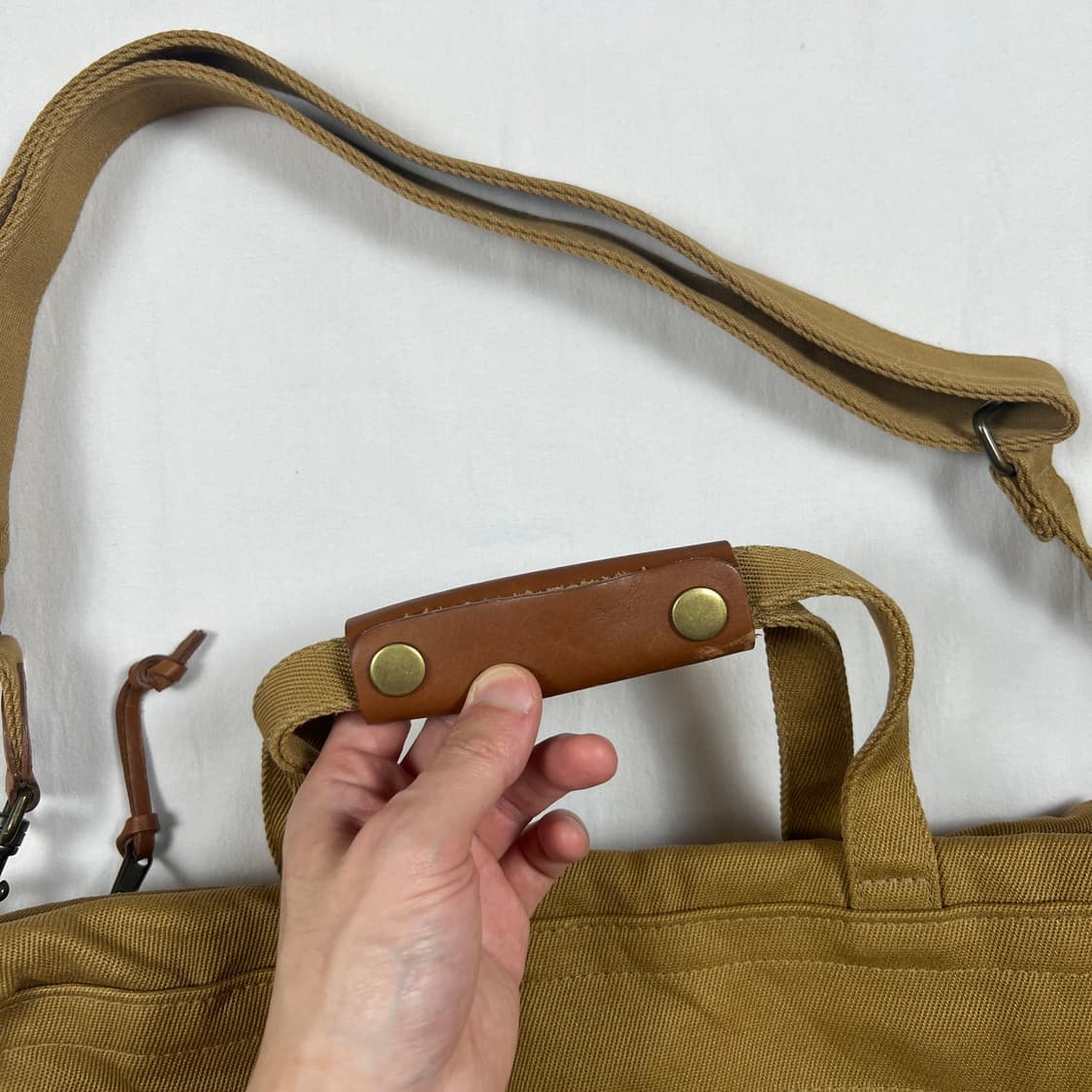 00‘s 유니클로 u uniqlo 캔버스 투웨이 더블백 크로스백 가방 상품이미지4