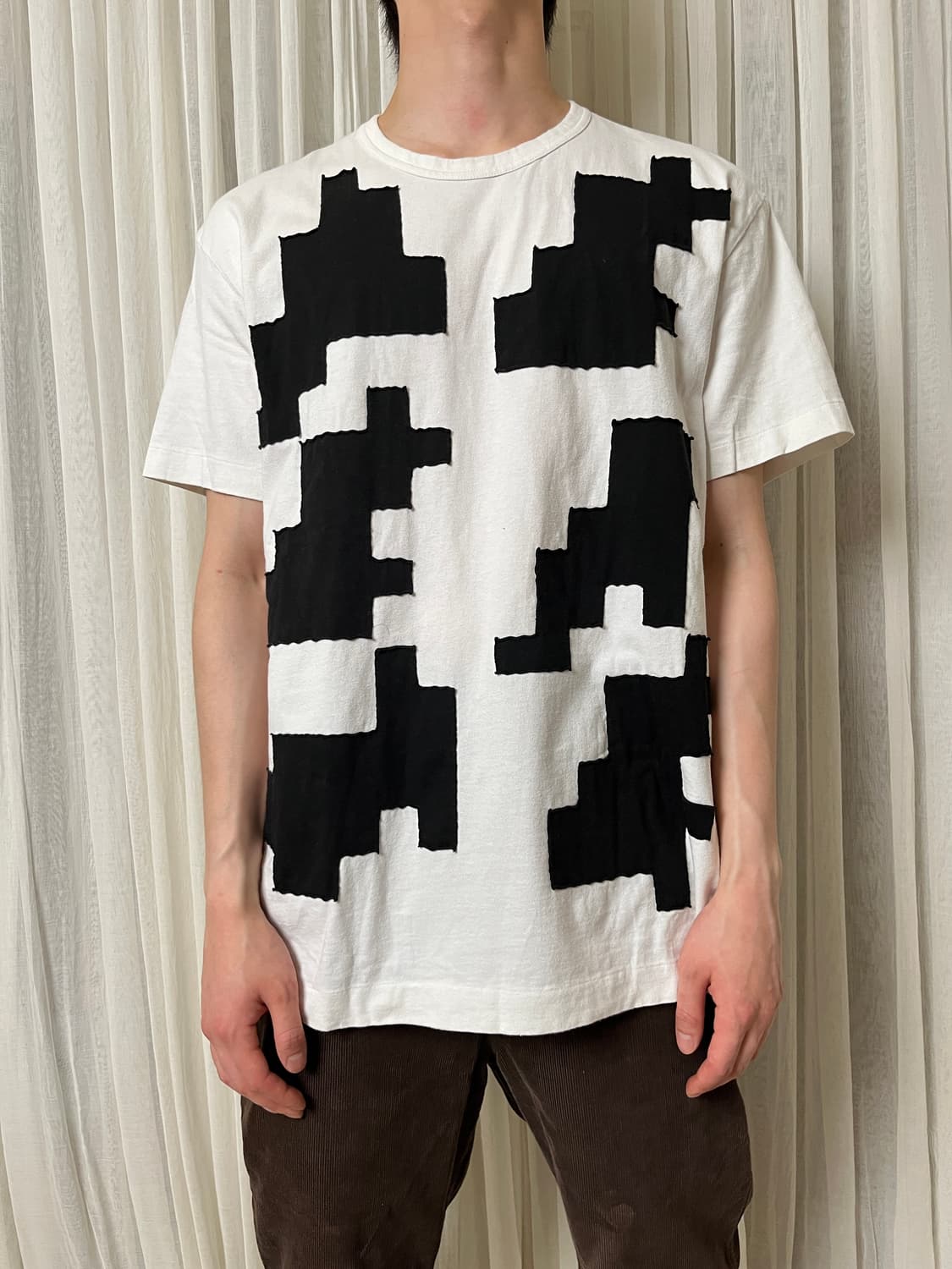 꼼데가르송 옴므 듀스 블럭 패치 티셔츠 comme des garcons 상품이미지9