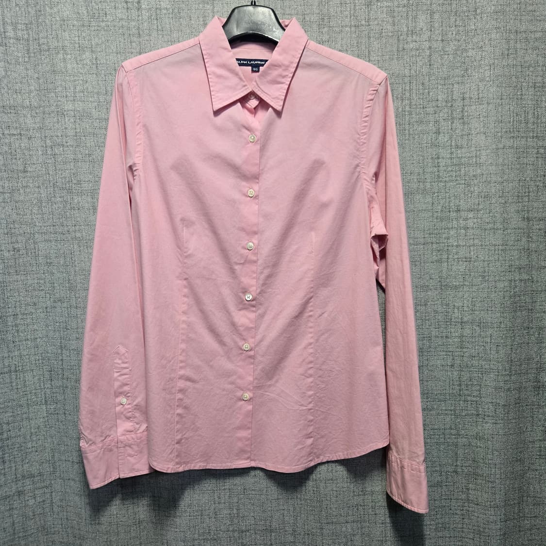 랄프로렌스포츠  슬림핏 핑크 셔츠 긴팔 여성  상품이미지1