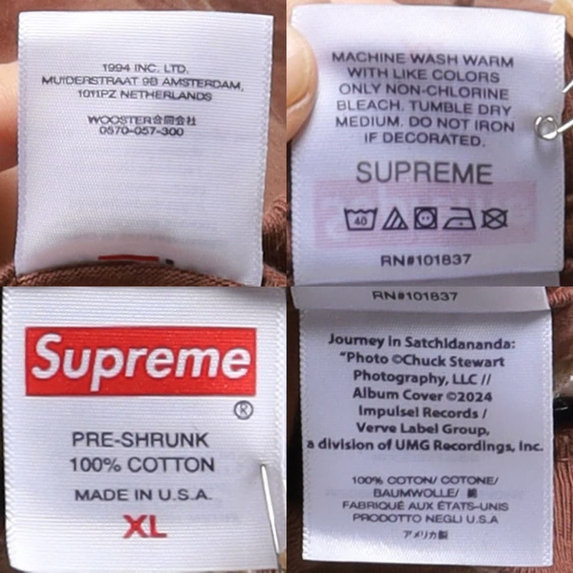 슈프림 Supreme Satchidananda T-shirt 
 상품이미지8
