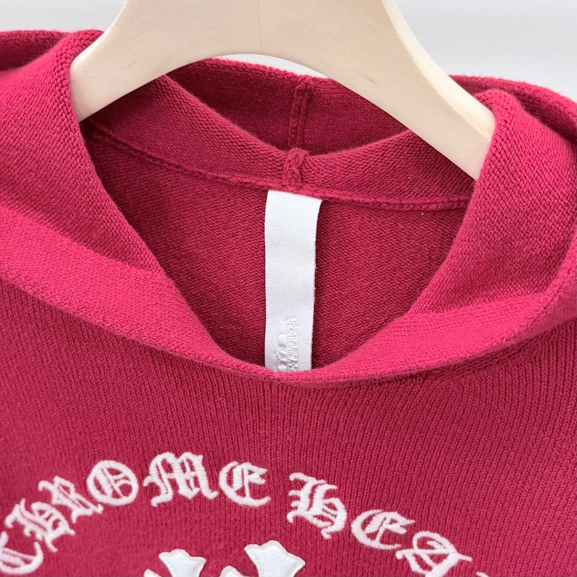 [S+급/M] 크롬하츠 세메터리 레더 패치 캐시미어 후드티 상품이미지7