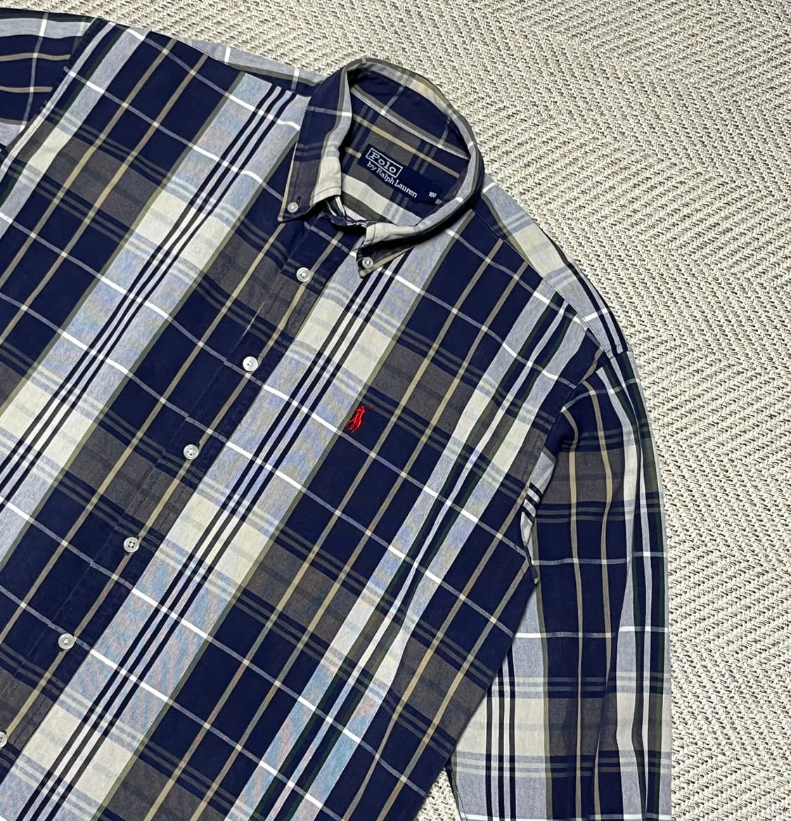 공용 폴로 랄프로렌 레드포니 체크 셔츠 남방 100 상품이미지7