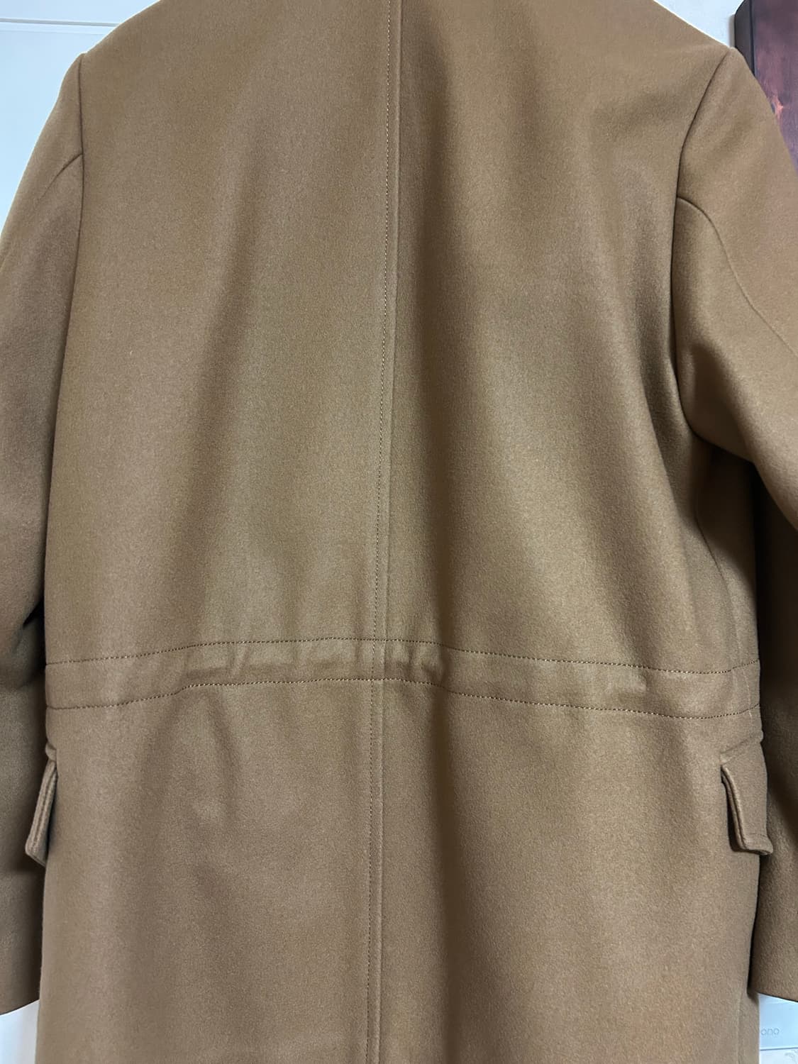우영미 카멜 컬러 하프 코트 상품이미지5