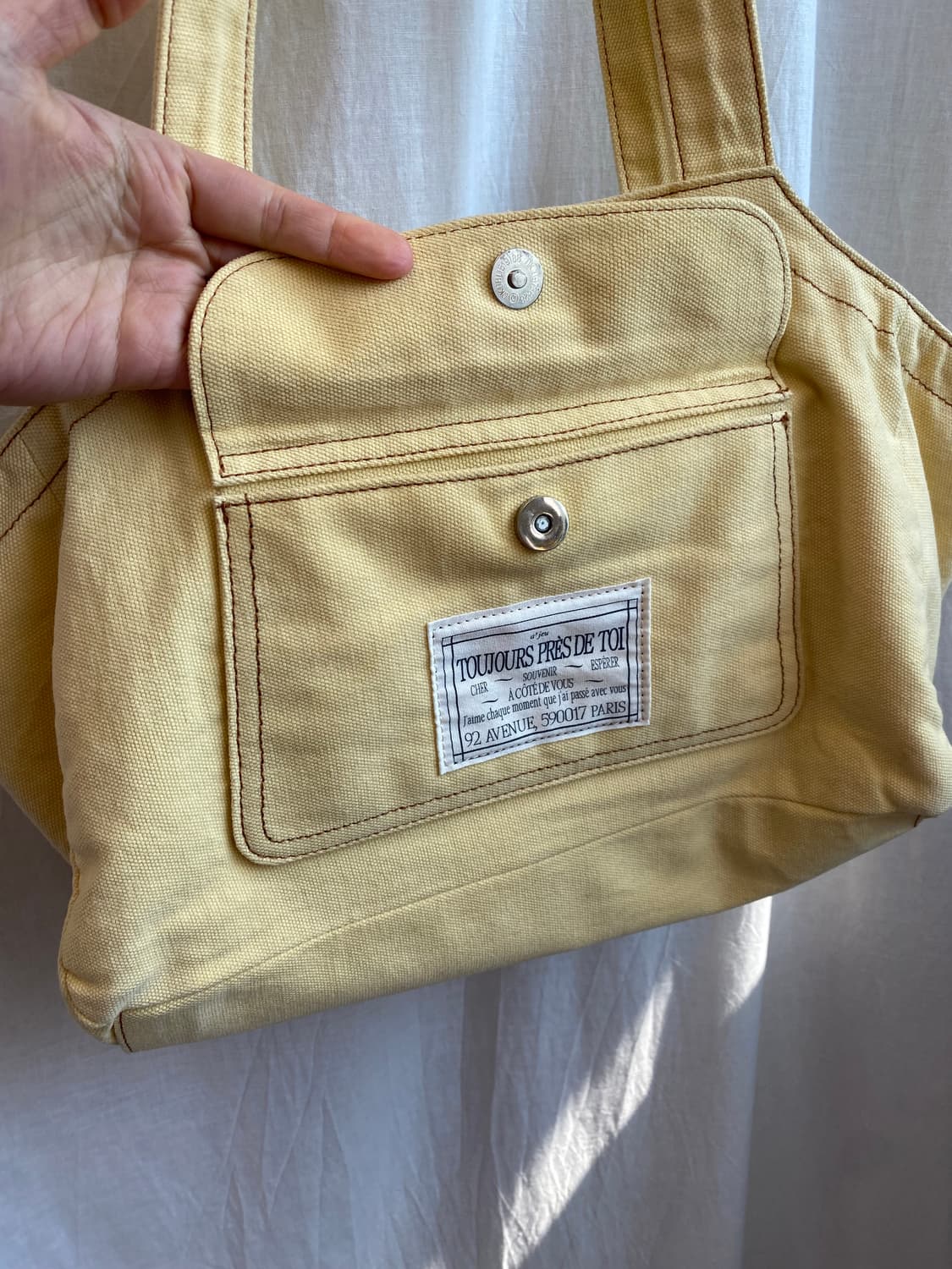 ajeu 아쥬 캔버스백 버터컬러 상품이미지5