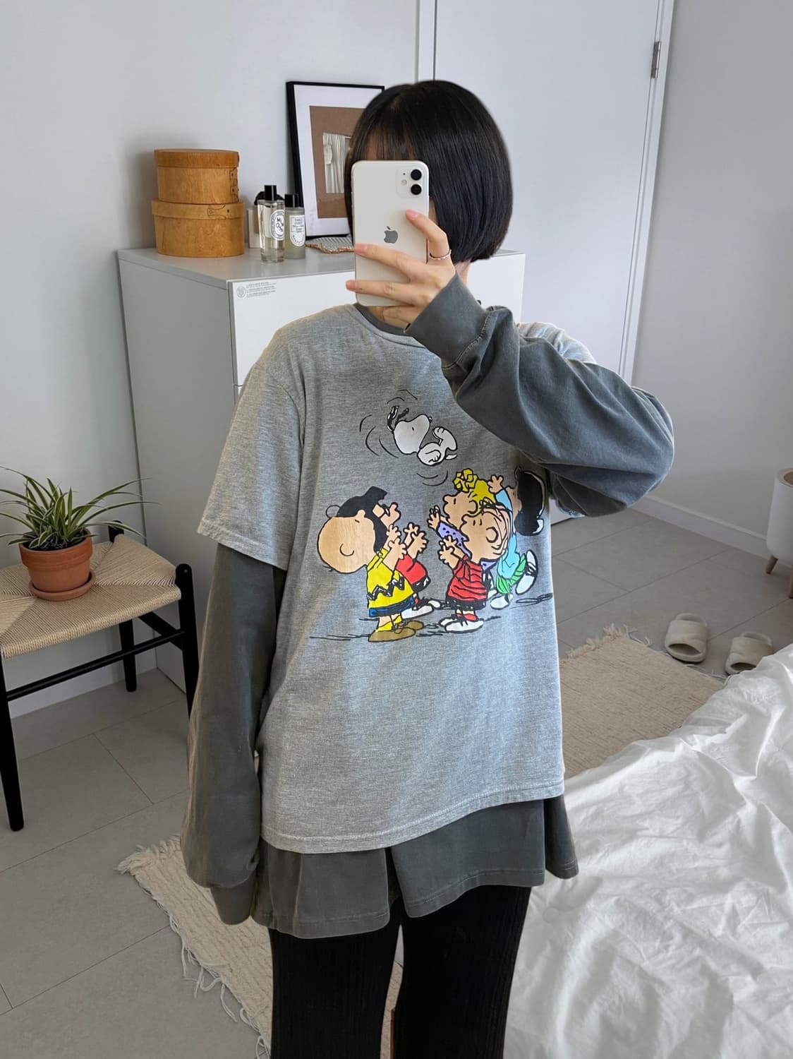 스누피 반팔 티셔츠 (Woman L) AA1069 상품이미지1