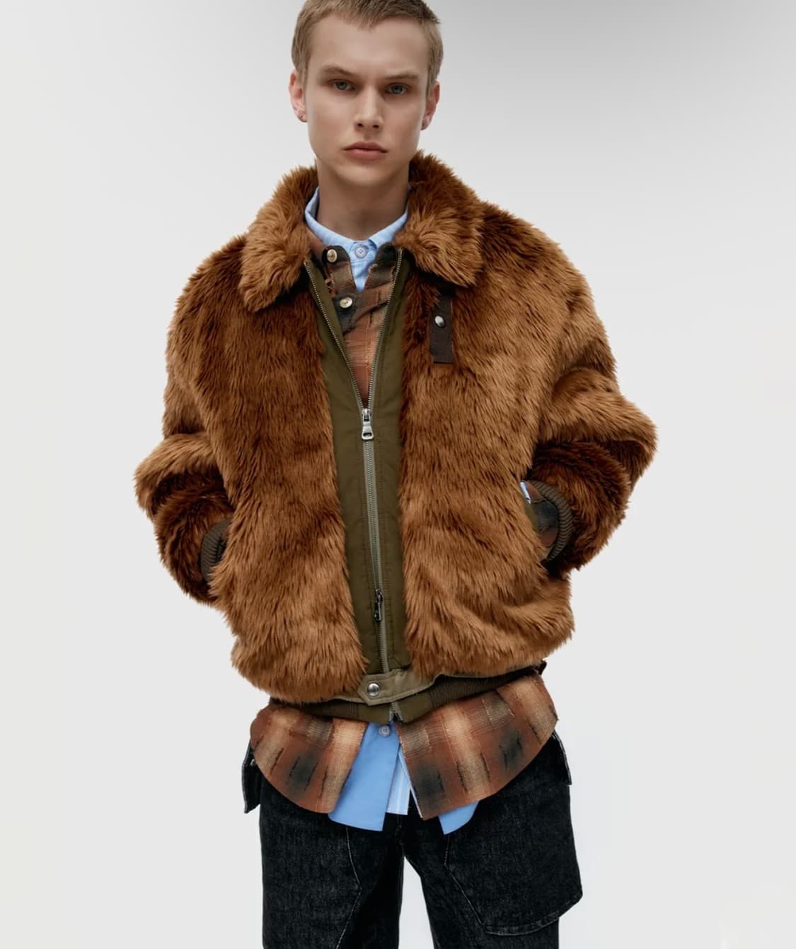 앤더슨벨 플라이트 퍼 봄버 자켓 L 상품이미지1