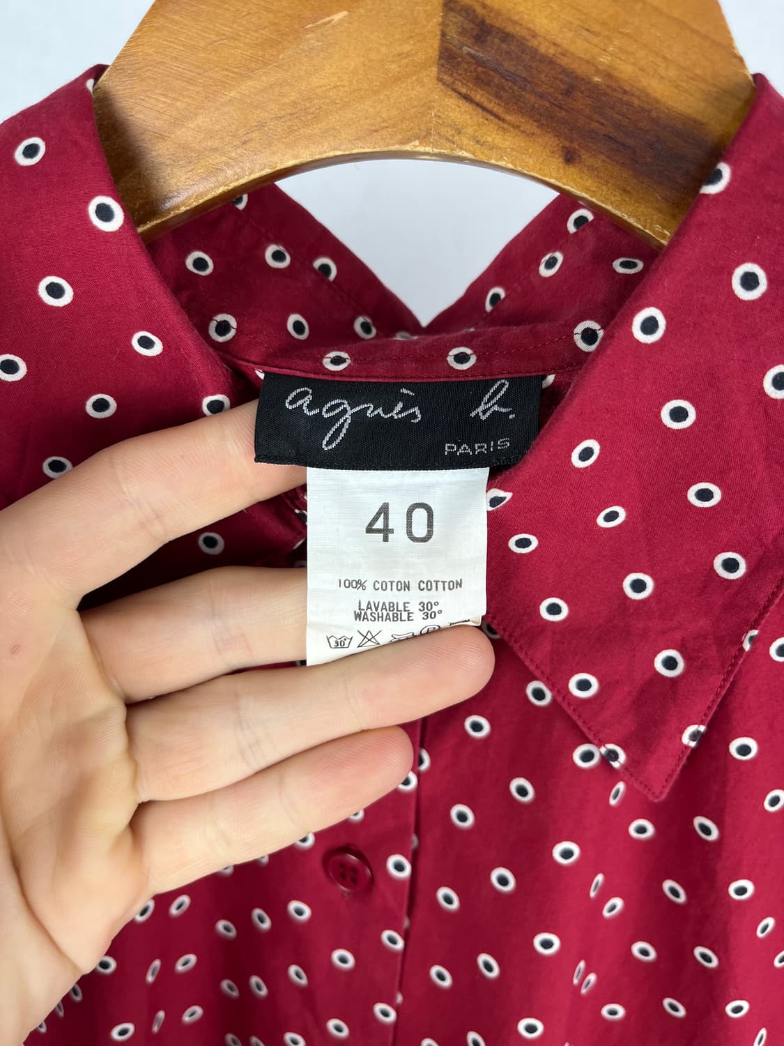 Agnes.B 도트 셔츠 상품이미지3