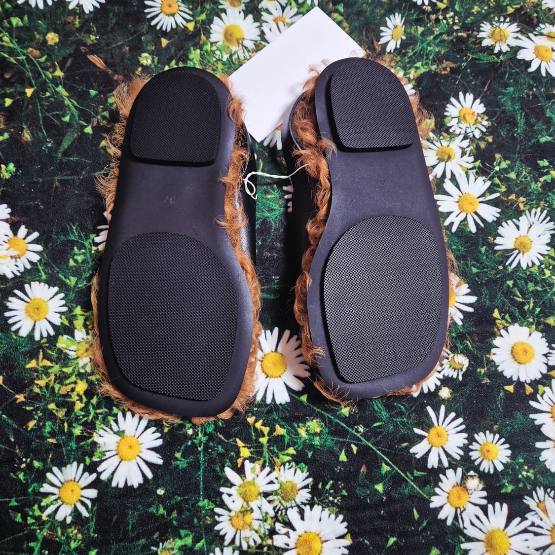 일본 REMME 블랙 가죽 퍼 샌들 37 새상품 상품이미지4