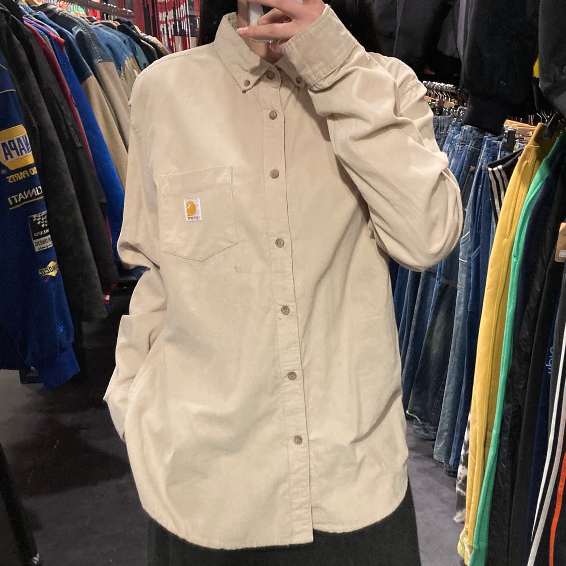 [IM] 칼하트 코듀로이 긴팔셔츠 핑크베이지 상품이미지3