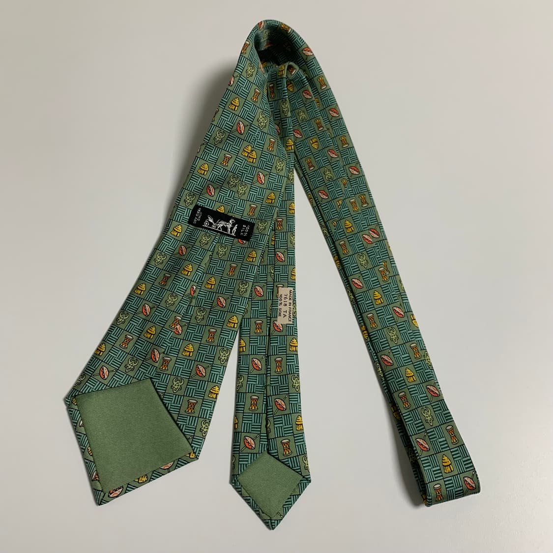 에르메스(HERMES) 명품넥타이 A등급 기하학적패턴 정장룩 코디 상품이미지9