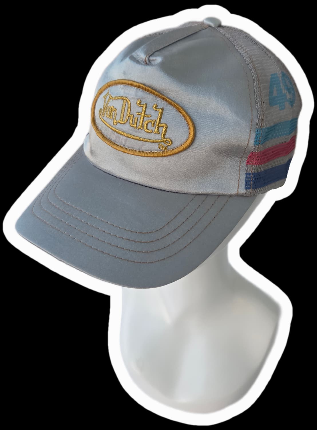 본더 실버x그레이 새틴 메쉬캡 데드스탁 상품이미지1