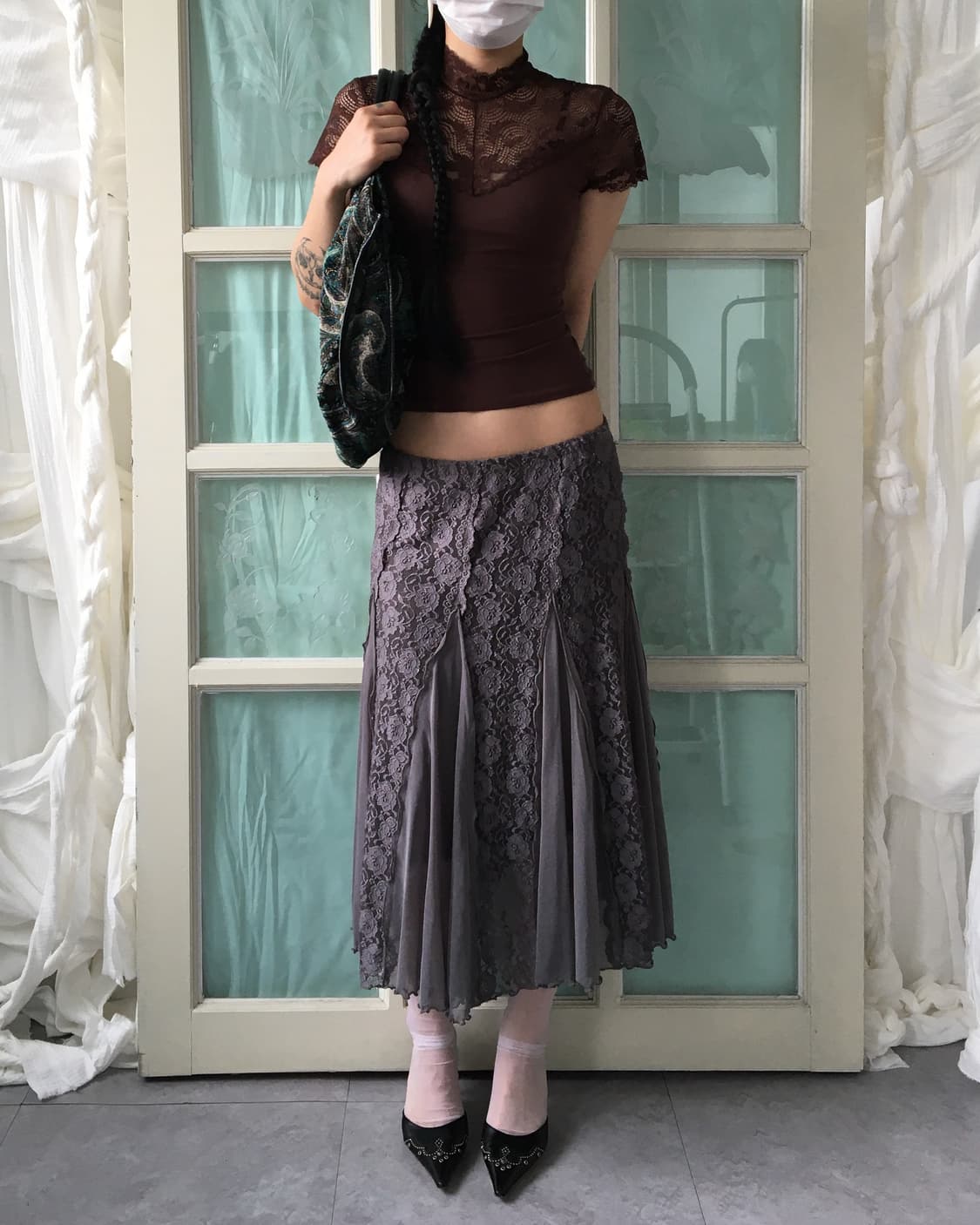 Lace flare layer skirt 상품이미지4