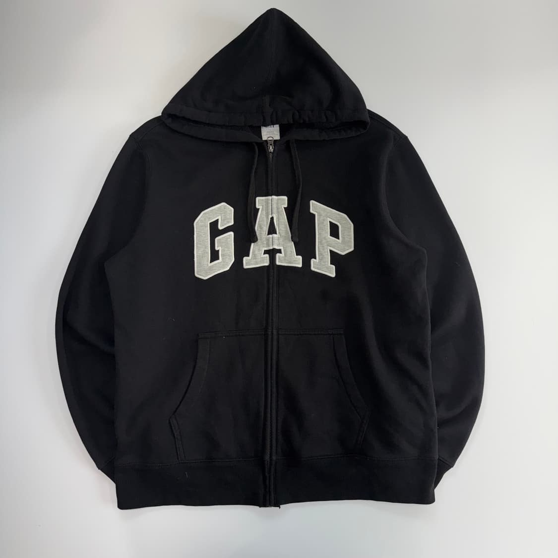 Gap 갭 그레이 로고 블랙 후드집업 상품이미지3