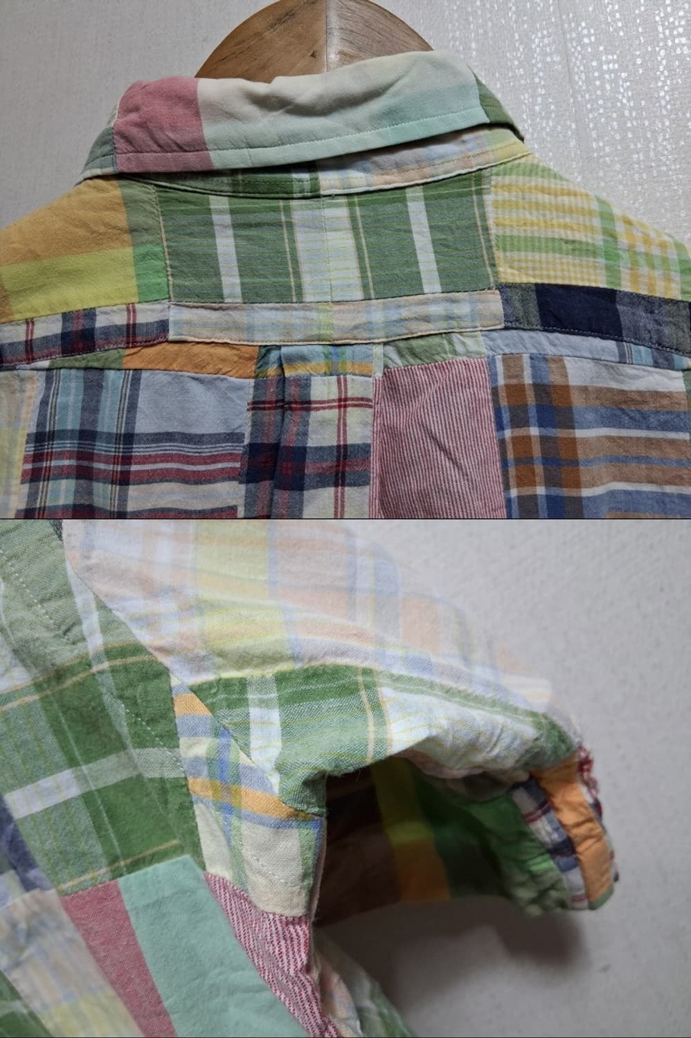 일본빈티지 폴로 패치워크 반팔셔츠 남성 110 115 이상
일본빈티지수입 상품이미지6