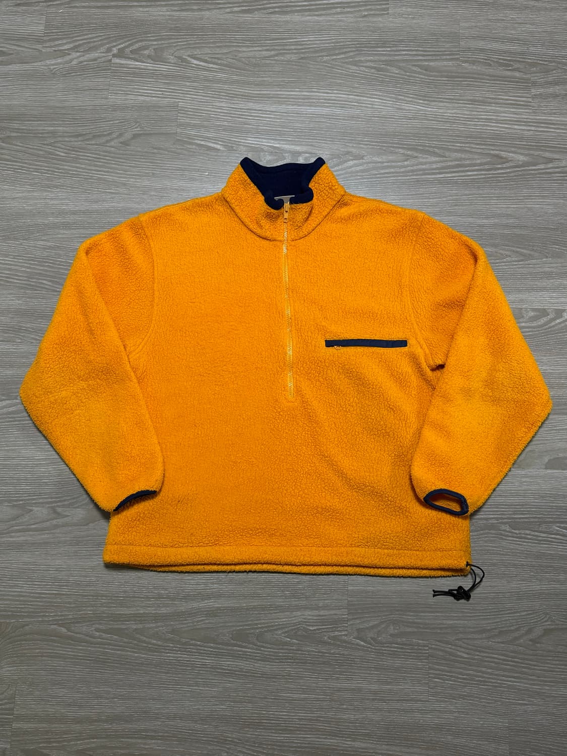 80s L.L.Bean 엘엘빈 반집업 후리스 오렌지 상품이미지1