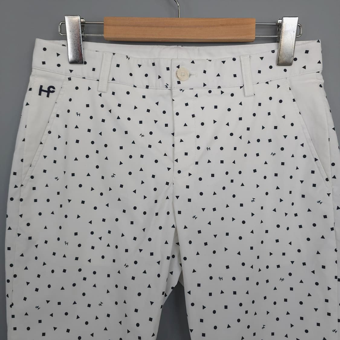 힐크릭 Heal Creek 남성 골프 팬츠 도트 패턴 화이트 31 상품이미지2