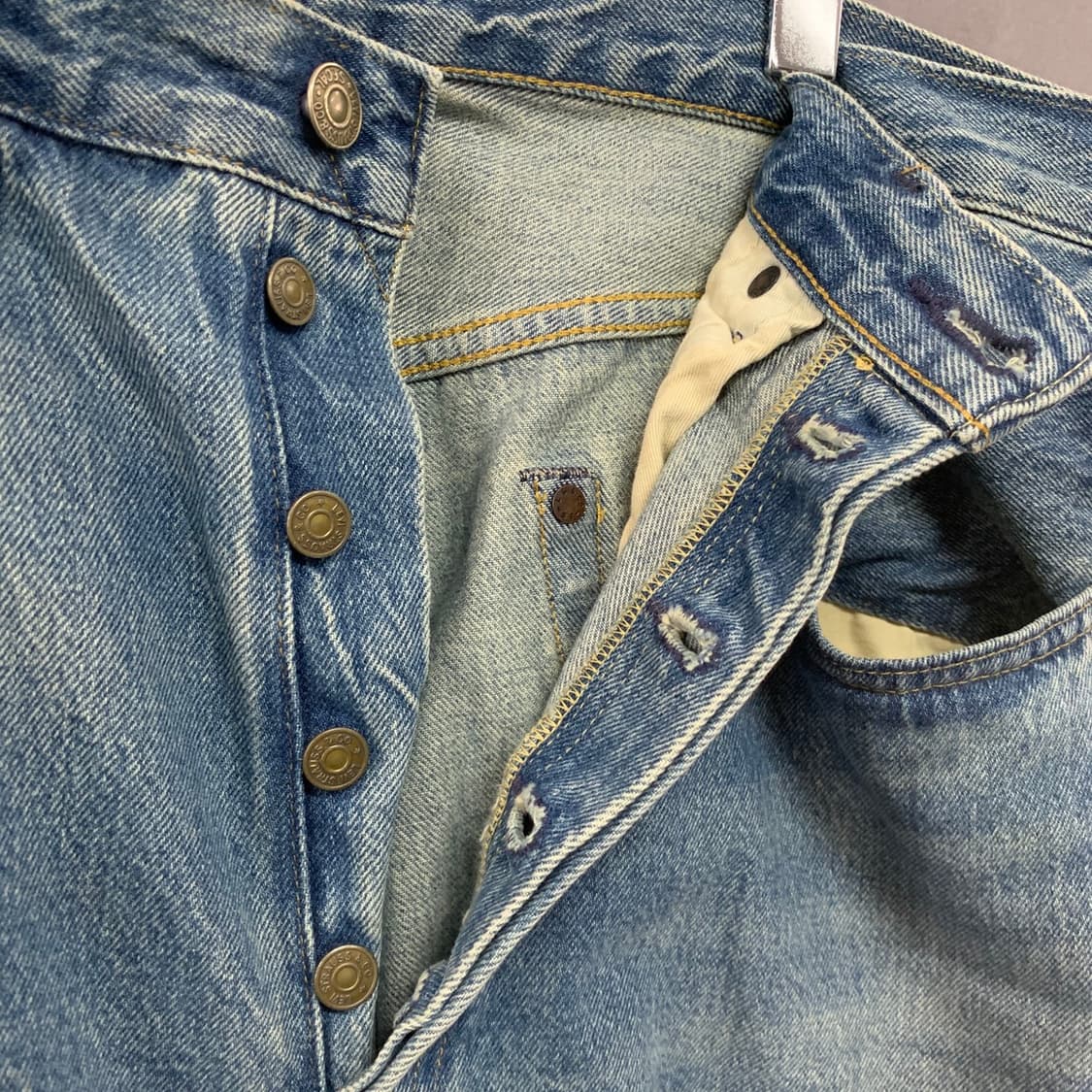 34인치 리바이스 LVC 501XX 블랙잭 셀비지 데님 청바지 상품이미지7