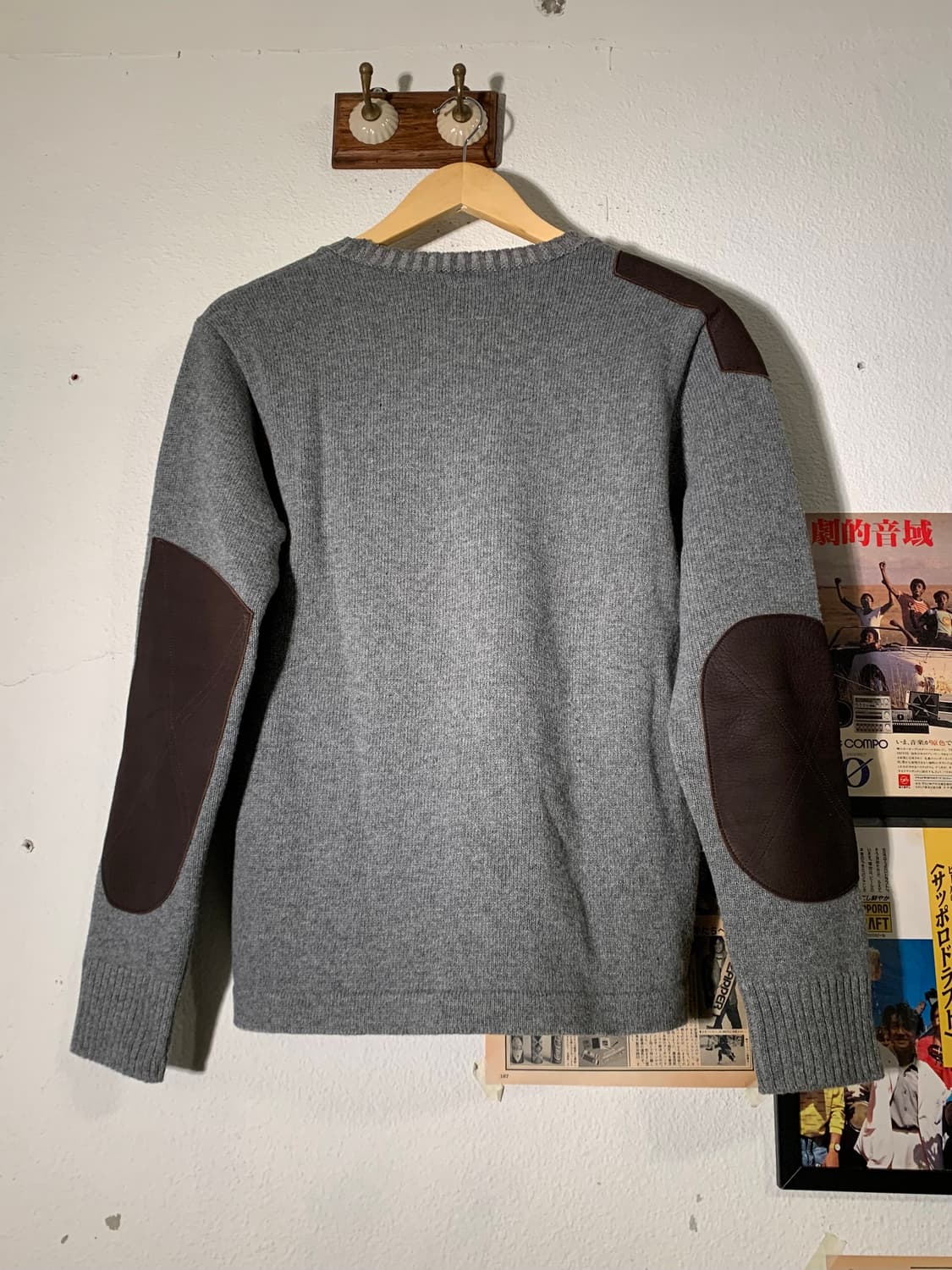 남이서팔 사슴가죽 패치 니트 상품이미지7