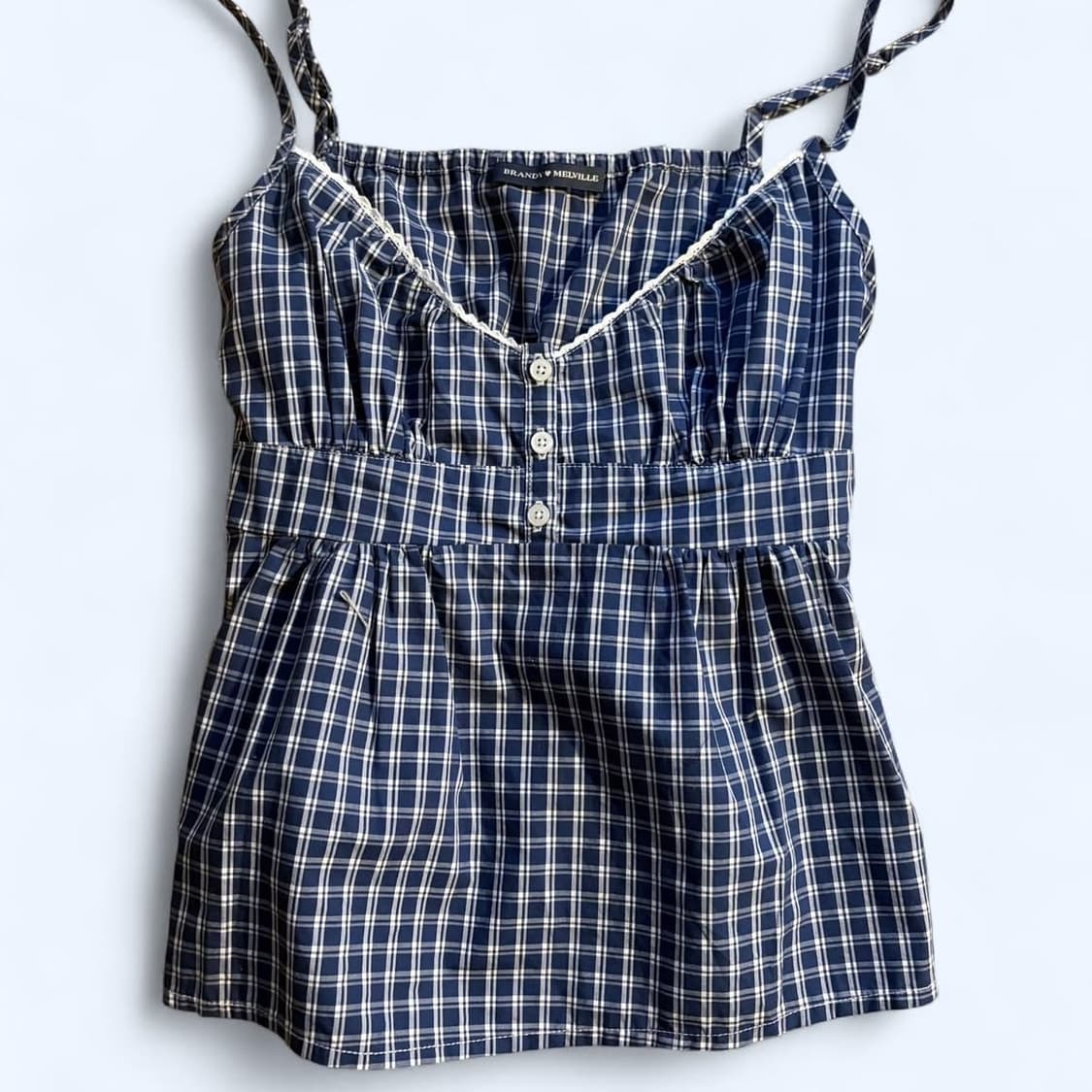 Brandy melville 체크 나시 탑 상품이미지1