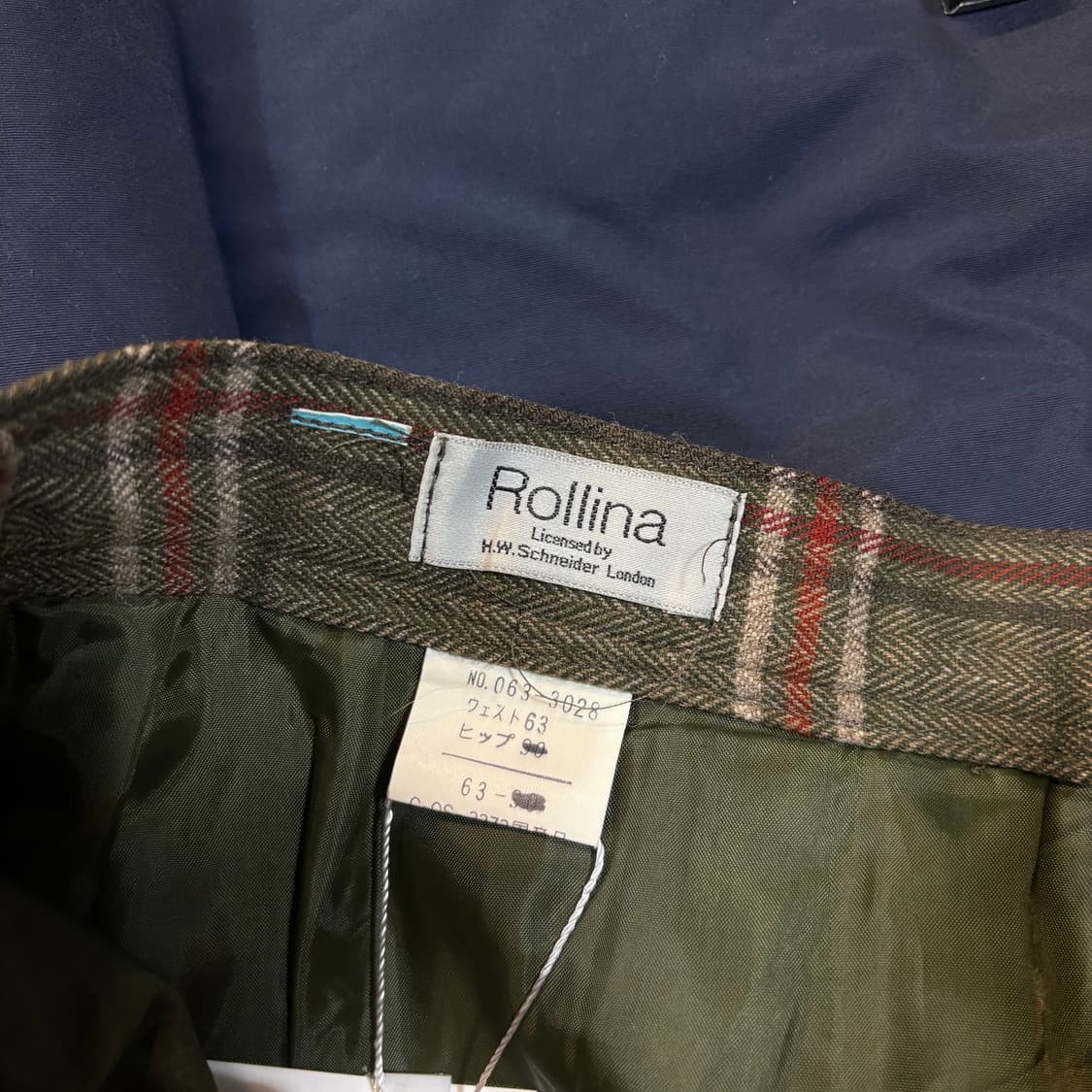 빈티지 체크 타탄 플리츠 롱 스커트 상품이미지3