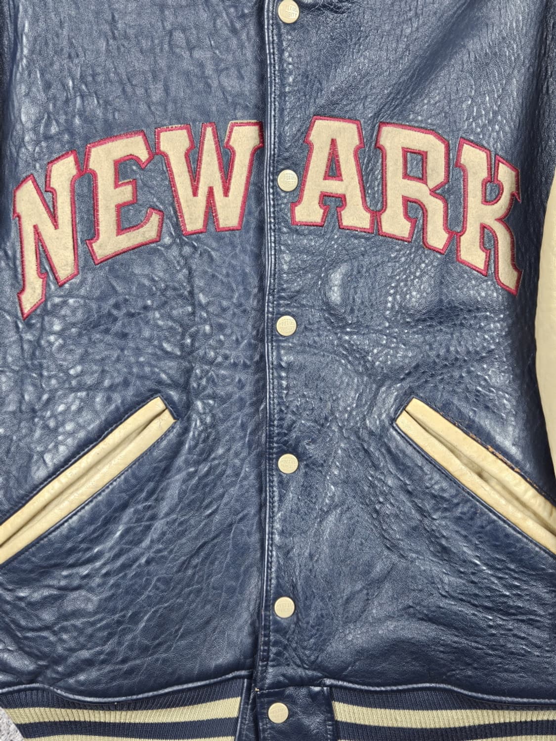 아비렉스 NEWARK BEARS 가죽 바시티 자켓 ( M )/ 10016 상품이미지6