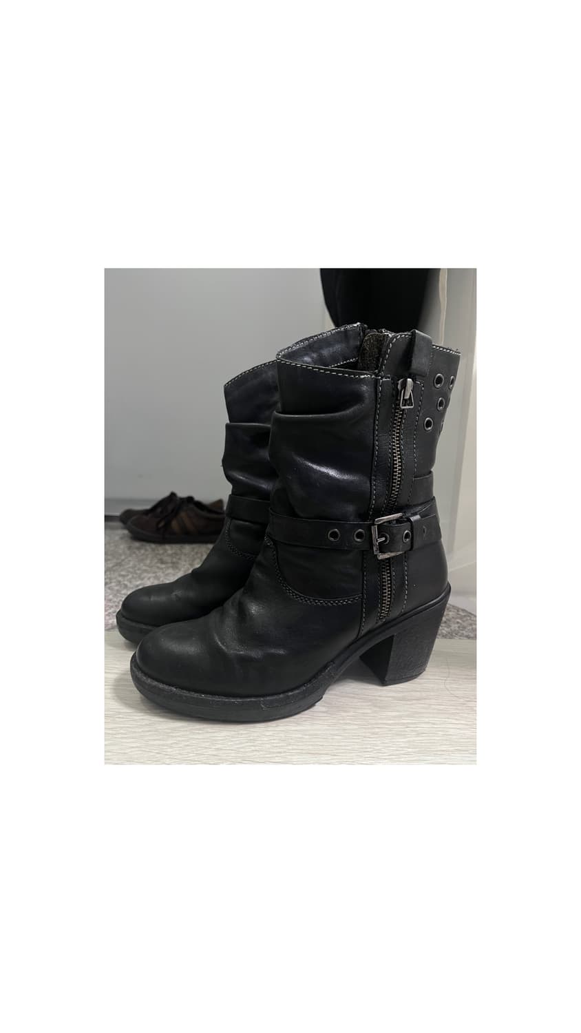 manas 마나스 버클 아일렛 사이드지퍼 부츠 상품이미지1