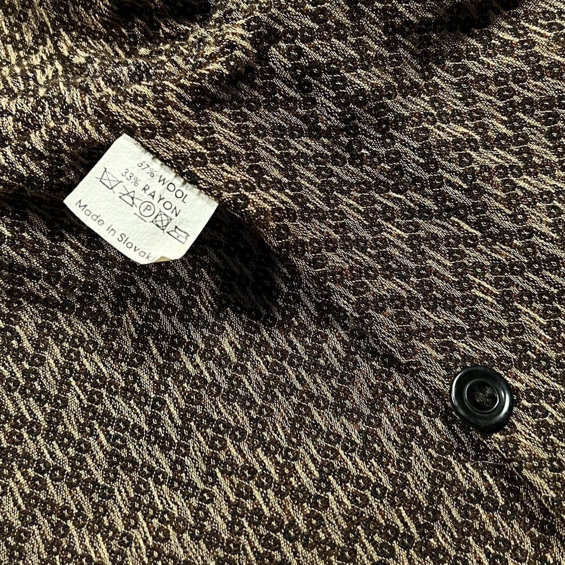 DRIES VAN NOTEN 드리스반노튼 울 레이온 패턴 브라운 자켓 상품이미지7