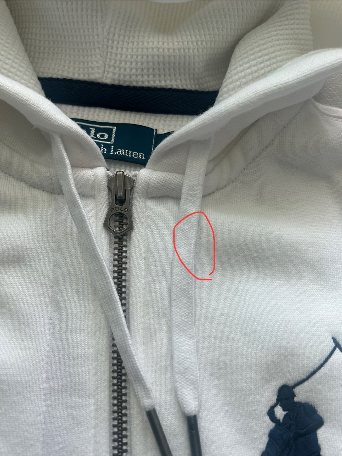 (희귀매물) 폴로 빅포니 화이트 후드집업 상품이미지2