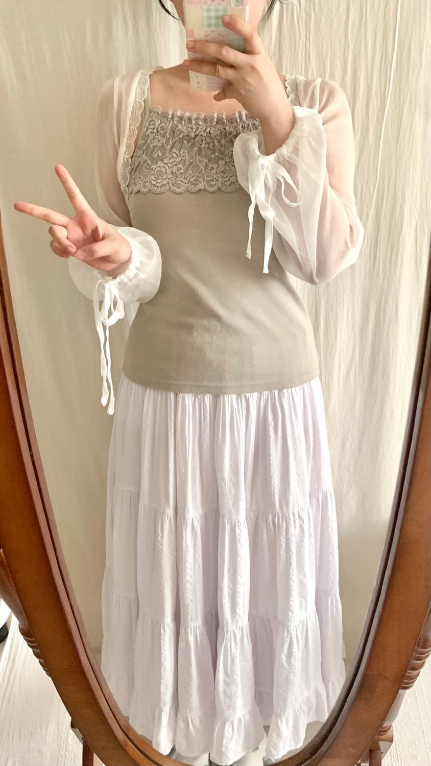레이스 시스루 볼레로 상품이미지5