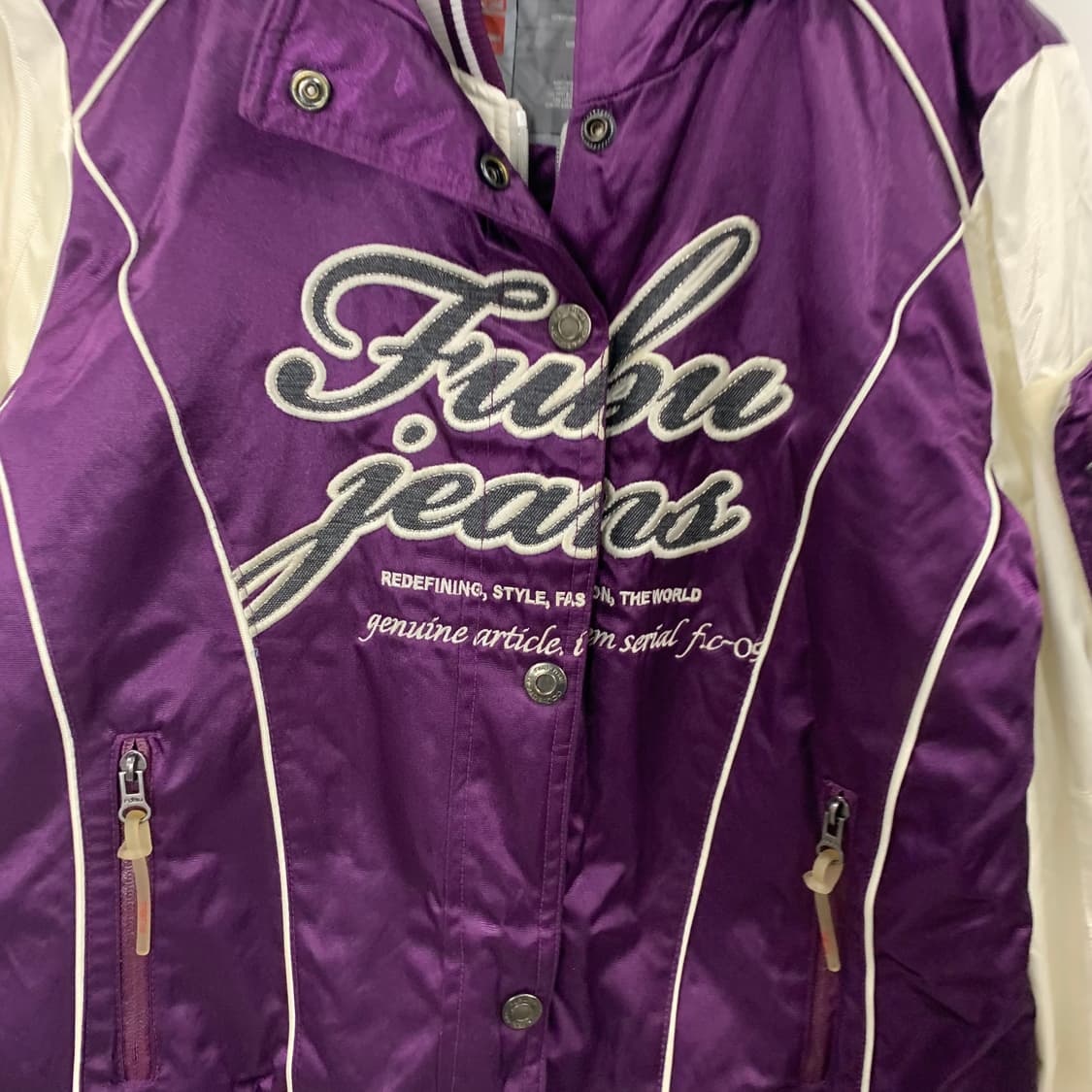 Fubu 후부 y2k 와투케 울프죠 세틴 퍼 점퍼 상품이미지5