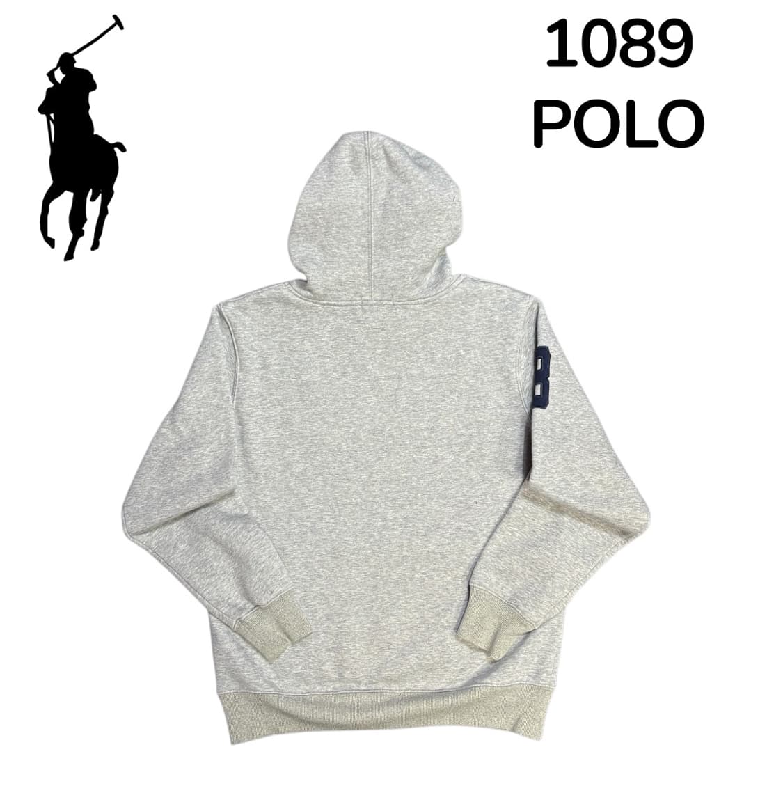 폴로 랄프로렌 빅포니 오버핏 회색 후드티 S 상품이미지3