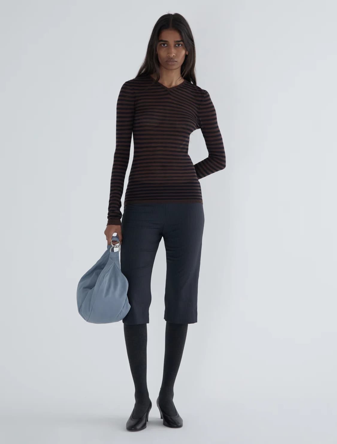 [S]팔로마울 Iglú 스트라이프 니트/브라운 상품이미지5