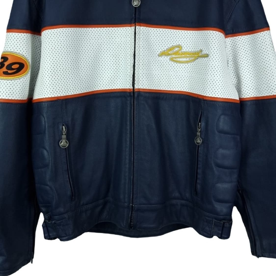 [아메리칸빈티지] 리얼 레더 올드스쿨 바이커 레이싱 자켓 M17569 상품이미지5