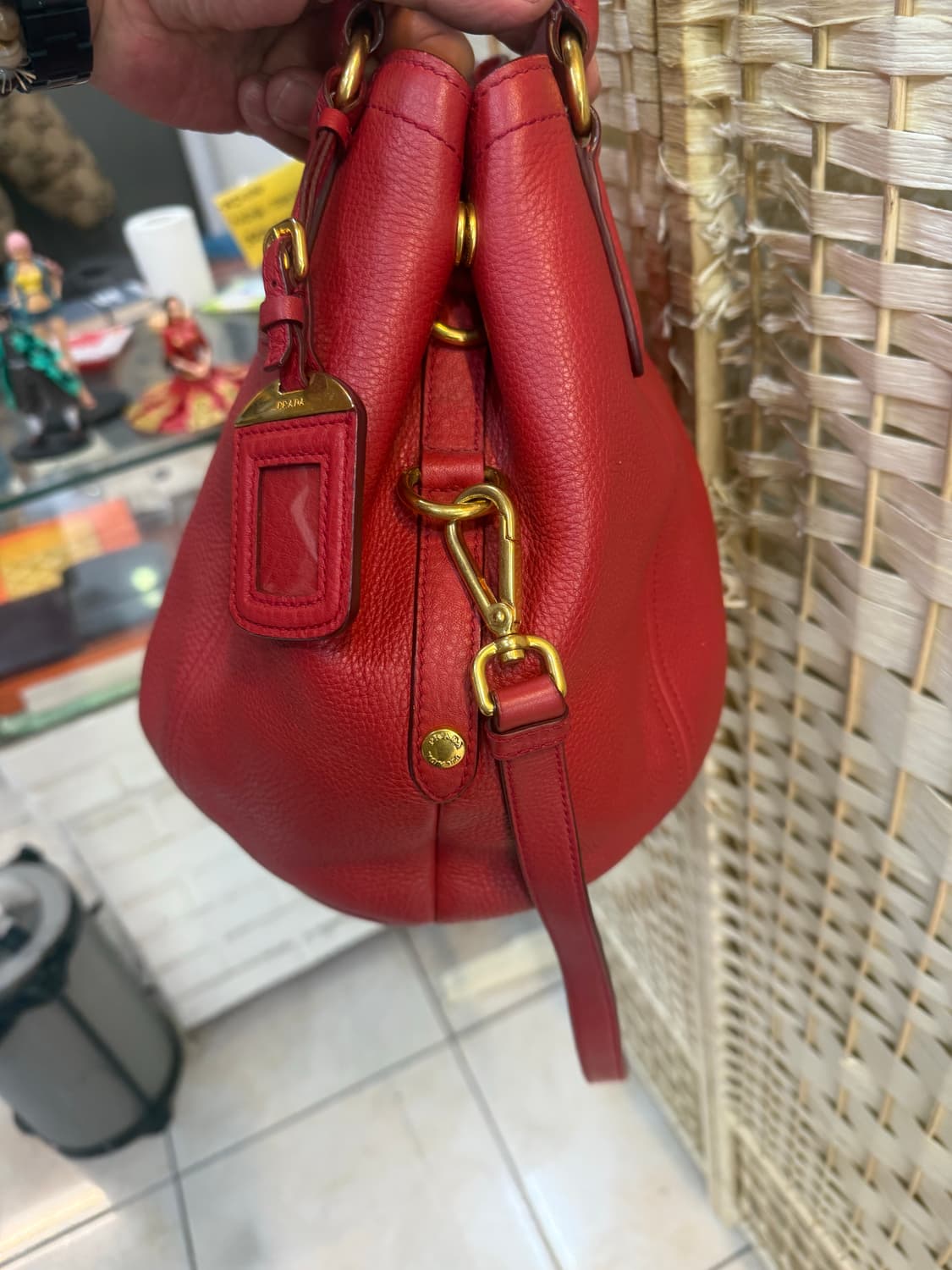 정품 프라다 비텔로 다이노 레더 2way백 팝니다 상품이미지3