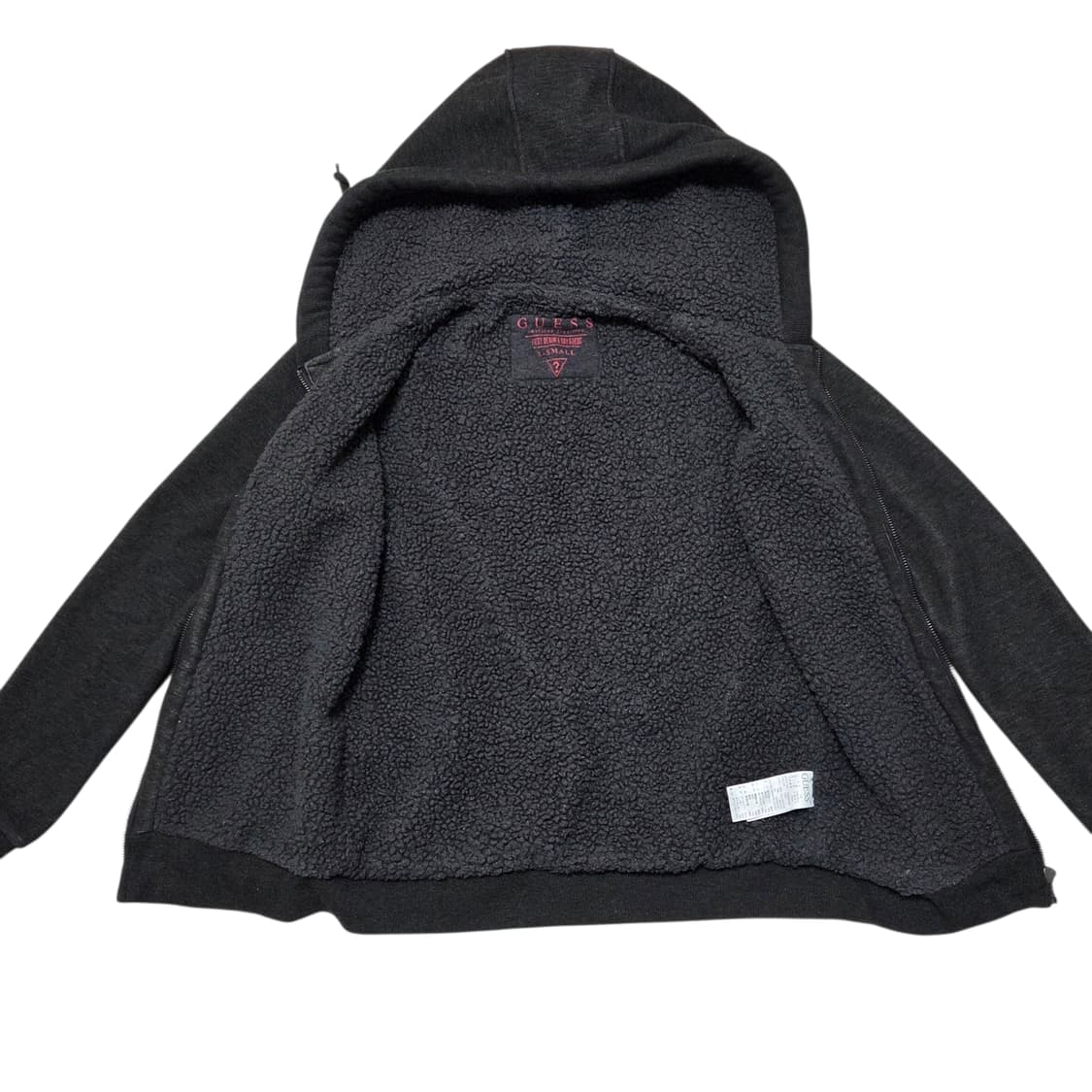 Guess 게스 y2k 스몰 로고 뽀글이 기모 집업 후드 상품이미지3