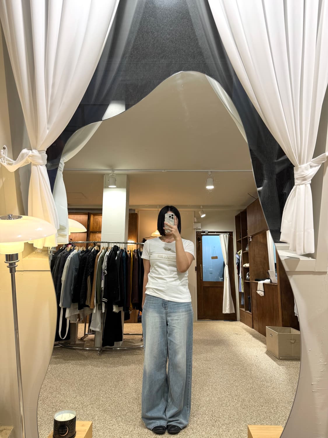 디올 나비 자수 슬림핏 티셔츠 상품이미지5