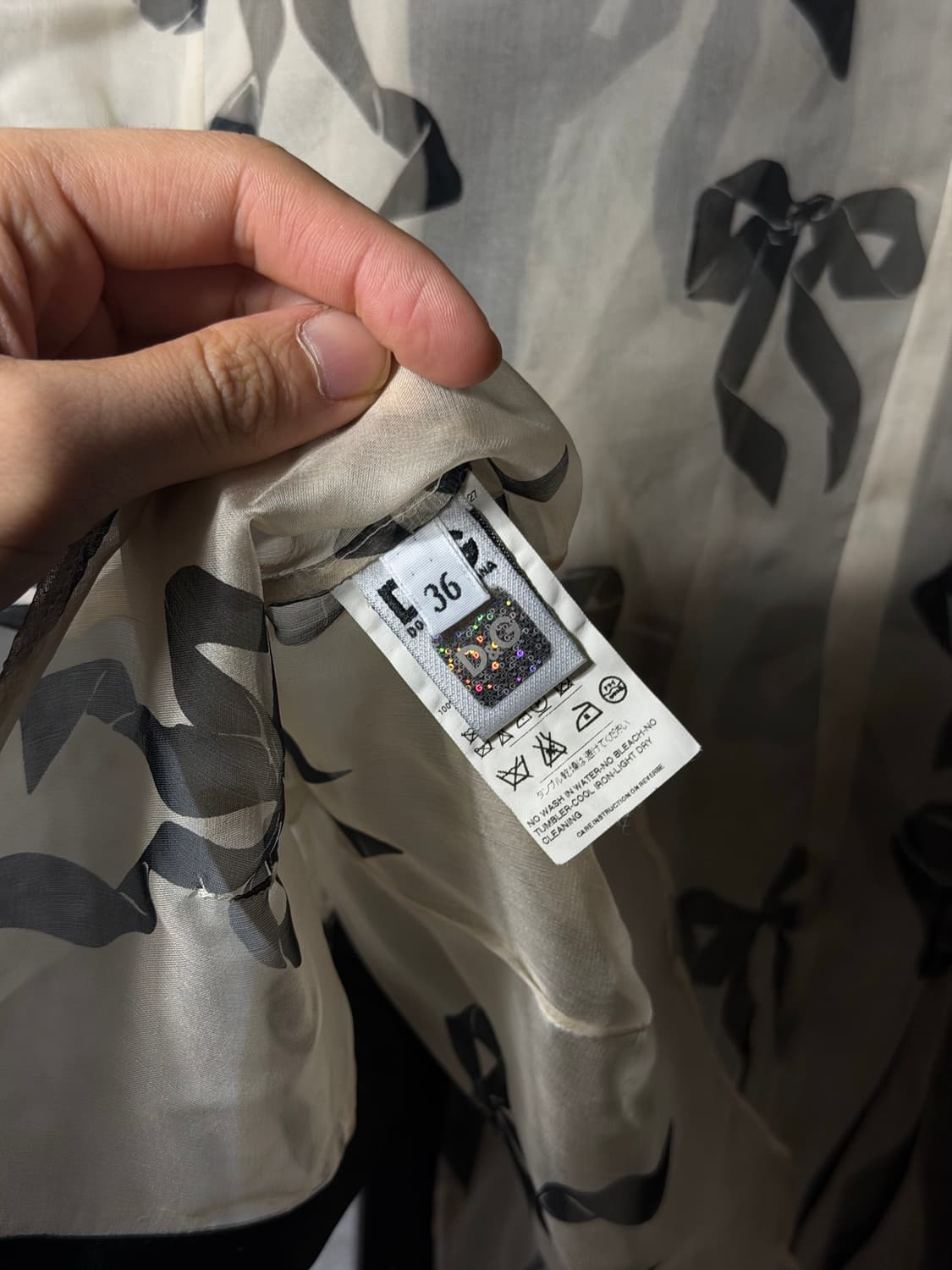 돌체앤가바나 리본 시스루 셔츠 상품이미지8