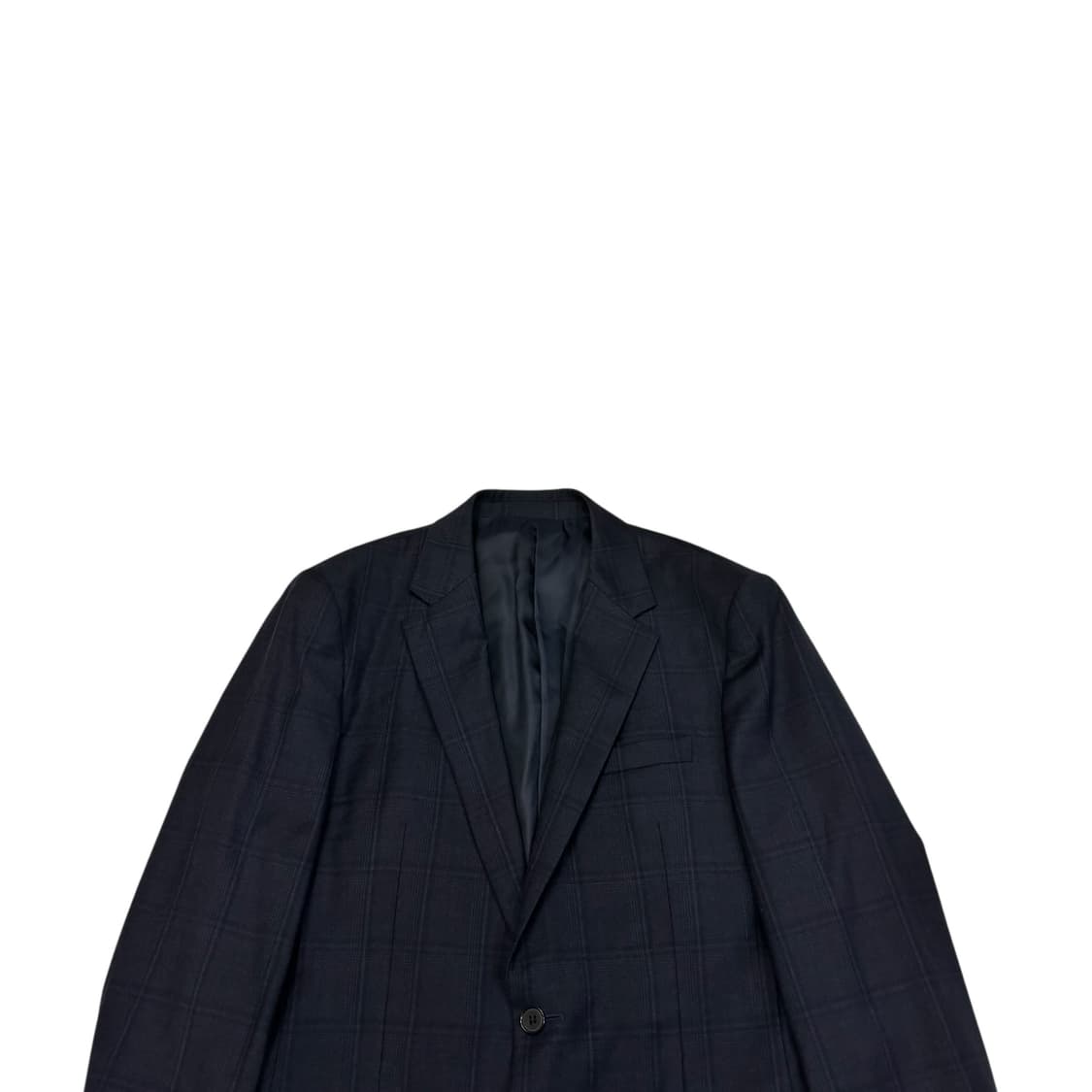 솔리드옴므 로로피아나 네이비 체크 블레이저 상품이미지2
