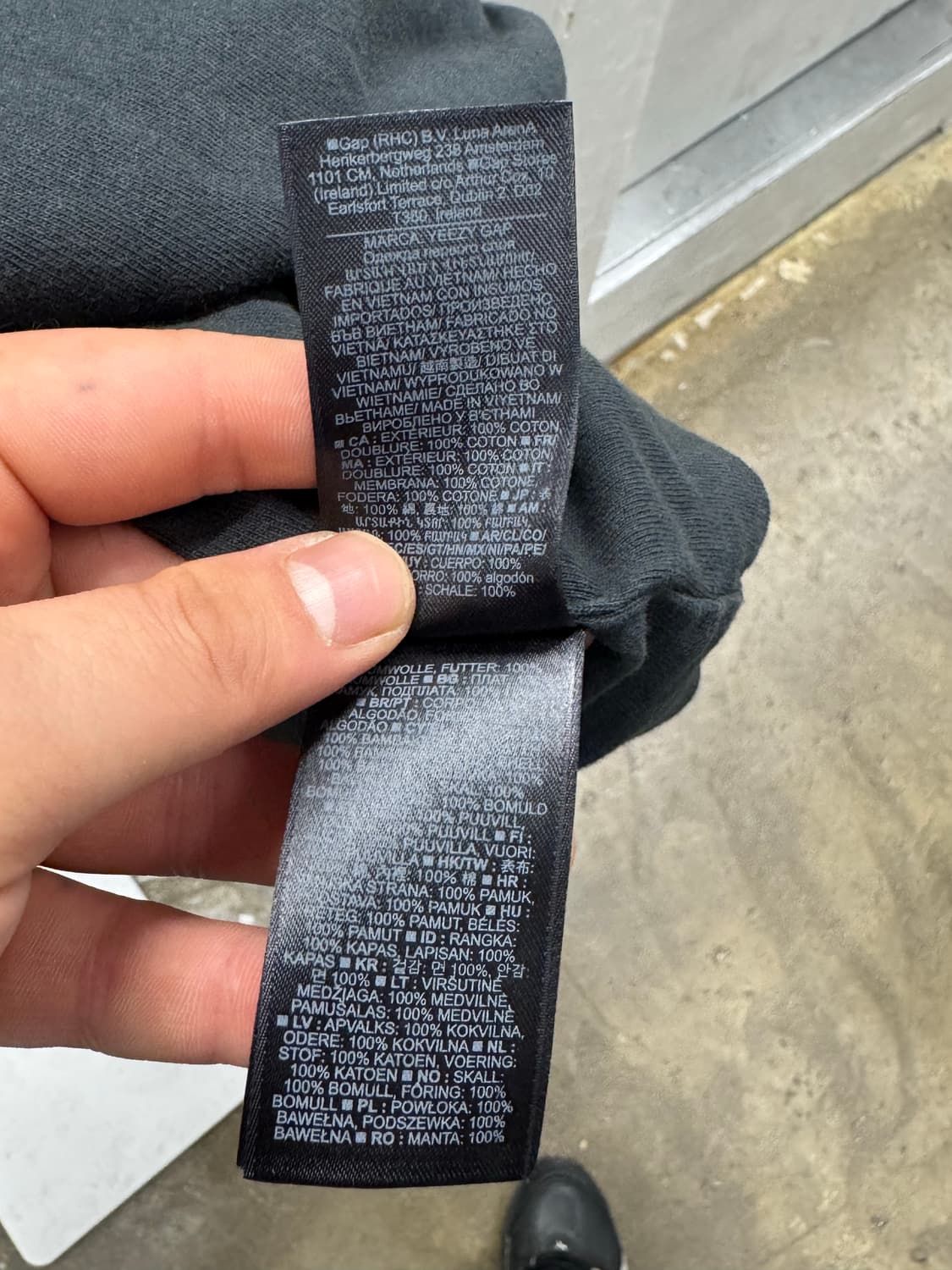 YZY GAP Dove Crop Tee 블랙 L 상품이미지5